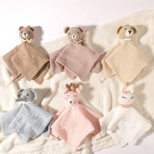 Serviette douce en coton pour bébé, couverture au Crochet,-F 2