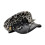 Elegant PU Leather Beret Hat with Rivet Studded Hat Belt for-4 1