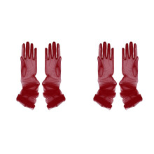 Gants de cérémonie longs pour mariée, confortables,-Vin Rouge 70