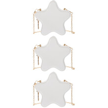 3Stk Sternförmige Kleine Handtasche Damen Weiß Mit Kette