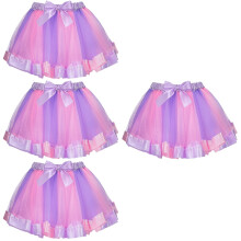 4Stk Tutu Rock Kinder Bunt Für Tanz Und Fest
