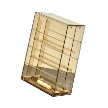 Compact Jewelry Case With Clear View- Transparent Yellow