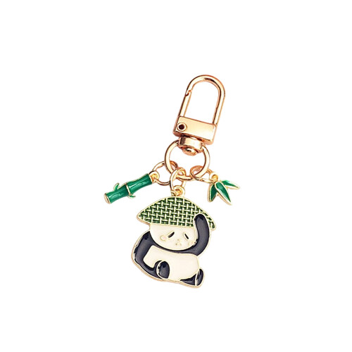 Jolis accessoires de porte-clés en bambou Panda, parfaits pour-6