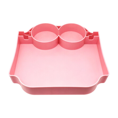 Foldable Sandproof Tray Cup Holder Perfect For Beach Trip-Pink