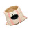 Lovely Dog Shape Ceramic Cup Large Capacity-Striped Powder 1