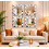 4x Art Deco Style 3D Wall Mirror Square Frame 40Cm 1