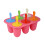 6 Compartment Efficient Silicone Ice Popsicles Molds Safe-Pink 1