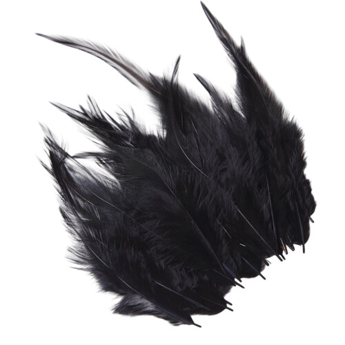 300Pcs 7-15CM Assorted Color Feather For Halloween-Black