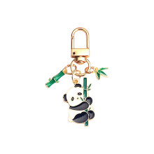 Chinese Style Car Bag Pendant Bamboo and Panda Keyring For-5