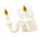 Small Scale Wall Light Miniature For Miniature Doll-white gold 1