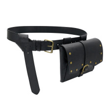 Classical PU Leather Hip Bag With Multiple Pockets-Black