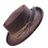 Light weight Wool Felted Hat Dramatic-brown feathered 1