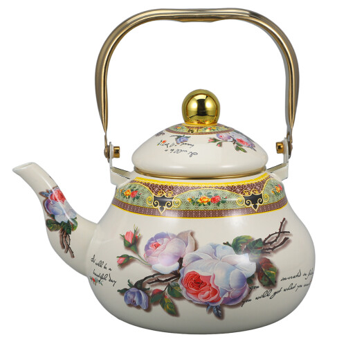 Mehrfarbiger Vintage Emaille Teekessel Und Langlebig