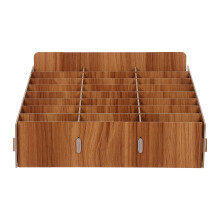 24Slot Mehrfach Handyhalter Holz Organizer Büro Klassenzimmer