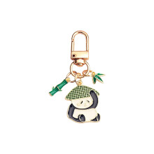 Chinese Style Car Bag Pendant Bamboo and Panda Keyring For-6