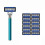 (Blue-12 blades) Ξυράφι ασφαλείας Razor Classic 6 άκρων για άνδρες και γυναίκες 1