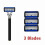 (Black-3 blades) Ξυράφι ασφαλείας Razor Classic 6 άκρων για άνδρες και γυναίκες 1
