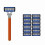 (Orange-12 blades) Ξυράφι ασφαλείας Razor Classic 6 άκρων για άνδρες και γυναίκες 1