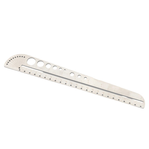Stainless Multifunctional Ruler With Scale Compass Protractor