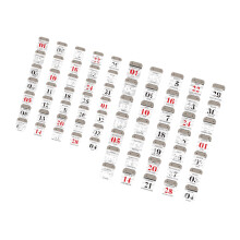 Artistieke decoratieve plakboeksticker voor volwassenen-datum
