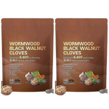 (2 Packs) Voedingsgels en -kauwtabletten met bijvoet en zwarte walnoot, 240 stuks.