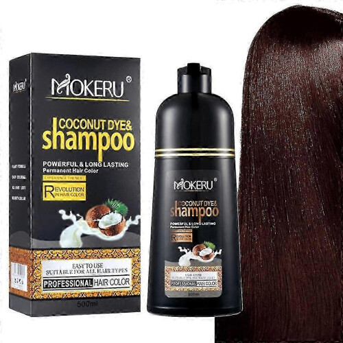 (Dark brown) Σαμπουάν βαφής μαλλιών με καρύδα, σαμπουάν βαφής μαλλιών