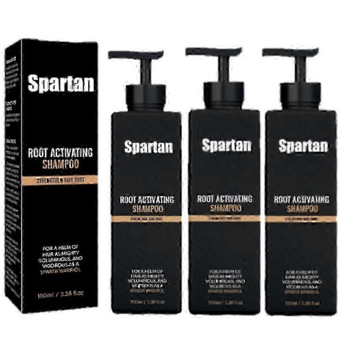 (2pcs) 1-3x SPARTAN Root Activator Shampoo For Men - Σαμπουάν για την ανάπτυξη μαλλ