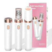 (pink) Nueva depiladora facial inalámbrica 3.0 y afeitadora de cejas 2 en 1