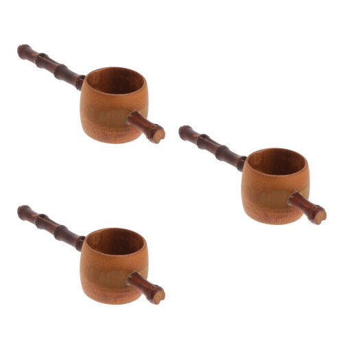 3Pièces Infuseur Bambou Réutilisable Manche Long