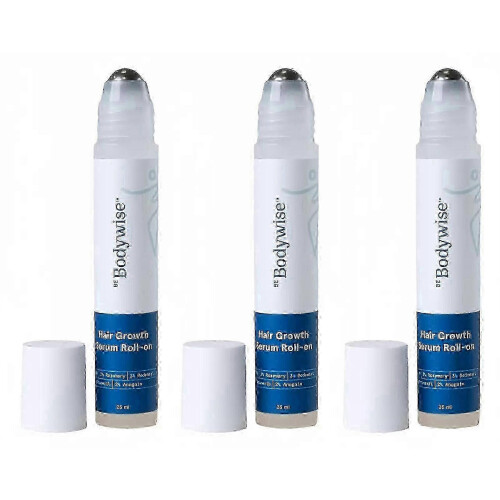 (3pcs) Ορός ανάπτυξης μαλλιών Be Bodywise Roll-on - 3% δεντρολίβανο, 3% Redensyl 2% - (25ml) 1/2/