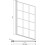 Purefino Grid Square Bath Shower Screen 800mm Brushed Brass - 6mm 2