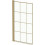 Purefino Grid Square Bath Shower Screen 800mm Brushed Brass - 6mm 3