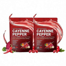 (2Pack) 1-3 stuks Cayennepeper 12-in-1 Botanische Extract Formule Voedingsgels & Kauwtabletten 240 korrels - |