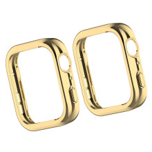 2pcs Half Coverage Scratchproof Housing Hollow Watch Case-Gold