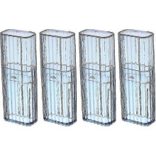 (Blue) 4 estuches para hisopos de algodón para viajes, mini estuches para hisopos de algodón, caja para hisopos