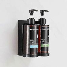 (double) 300ml manuell tvålpump för hotell med lås, enkel dubbel trippel väggmonterad handtvålsflaska, schampo
