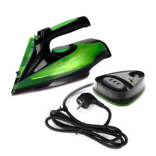 (green) Plancha inalámbrica, plancha de vapor de 2400 W, plancha de vapor portátil y ligera para ropa, suela