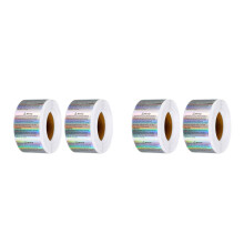 4Rollen Zilveren DIY Waarschuwing Labels Met Holografisch Effect