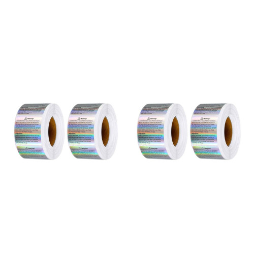 4Rolls Holographic Wax Melt Warning Labels for Candle Making