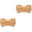 2Pcs Small Khaki Wooden Trays Practical Fruit Dessert Serving Plates 1