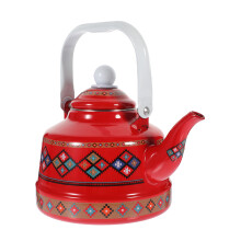 Retro Enamel Tea Kettle Stove Top Pot for Loose Tea
