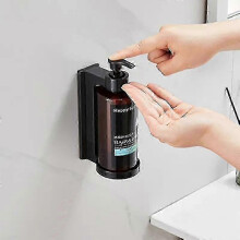 (single) Dispensador manual de jabón de hotel de 300 ml con cerradura, individual, doble o triple, para montaje