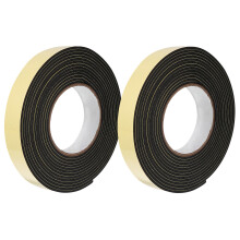 2Rolls Black Eva Soundproof Sponge Tape Home Window Seal Strip
