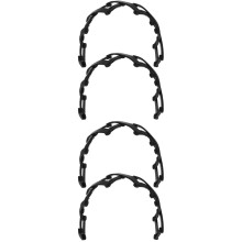 4Pcs Practical Black Plastic Hairbands Teethed Headband for Women