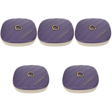 5Pcs Purple Multi-Section Nut and Snack Storage Tray with Lid