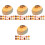 60Pcs Miniature Resin Cake Models Assorted Color Dollhouse Decor 1