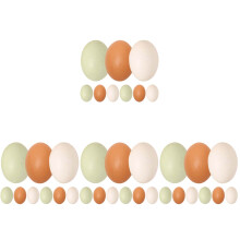 36Pcs Durable Wooden Fake Eggs for Creative Easter Crafts and Decor