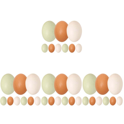 36Pcs Durable Wooden Fake Eggs for Creative Easter Crafts and Decor