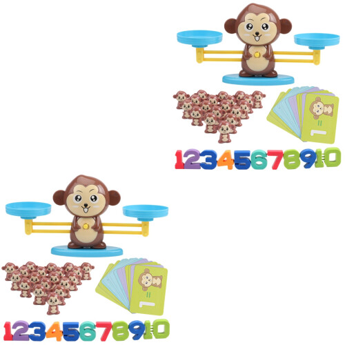 2Sets Kinder Balancespiel Bunt Lernspielzeug Mathe Geschenk