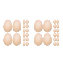500Pcs Premium Wooden Craft Eggs Unfinished for Seasonal Table Decor